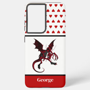 Red Jabberwocky Dragon  Alice in Wonderland Samsung Galaxy Hoesje