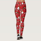 Red Jack Russell Cartoon Leggings (Achterkant)