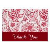 Red Jacobean print Dank je (Voorkant Horizontaal)