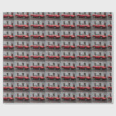 Red Jaguar XK8 Cabriolet Cadeaupapier (Vlak)