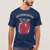 Red Jam of Jelly Jar Custom Bericht Grafisch T-shirt (Voorkant)