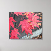 Red Japanese Maple Leaves Botanical Canvas Afdruk (Voorkant)
