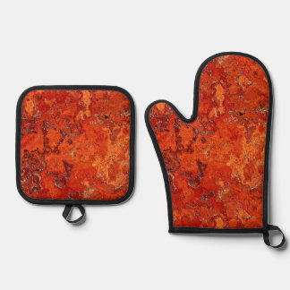 Red Jasper-ontwerp Ovenwant & Pannenlap Set