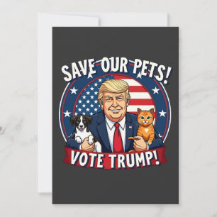 Red je huisdieren Stem Trump huisdieren voor Trump Kaart