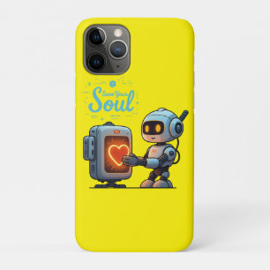 Red je ziel Schattige robot houdt van hart – Futur iPhone 11 Pro Hoesje