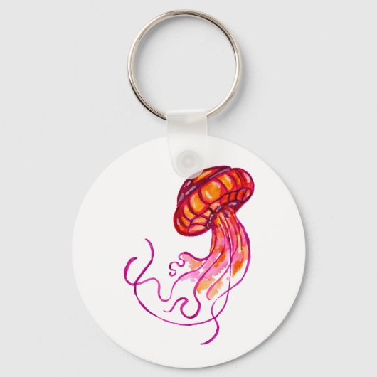Red Jellyfish Sleutelhanger (Voorkant)