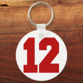 Red Jersey nummer 12 Sleutelhanger (Voorkant)