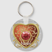 Red Jewel Fairy Heart Fairy sleutelhanger (Voorkant)