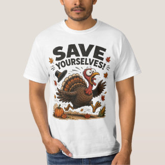Red jezelf! Grappige Thanksgiving kalkoen T-shirt