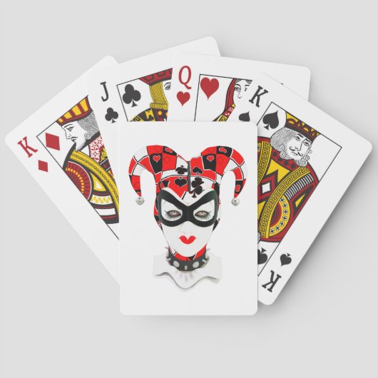 Red Joker Head Pokerkaarten (Achterkant)