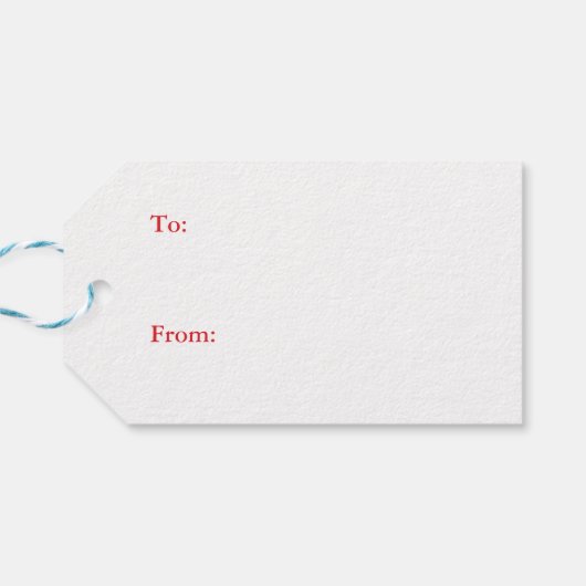 Red Joy Faux Folie kerstfeestdag Cadeaulabel (Achterkant Horizontaal)