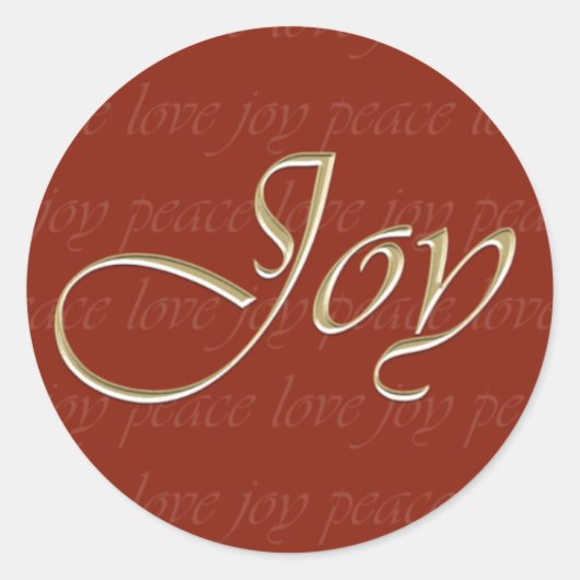 Red Joy Holiday Ronde Sticker (Voorkant)