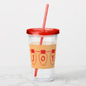 Red Joy Lights Acryl Drinkbeker (Achterkant)