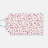 Red Joy met kerstfoto's met bessen Cadeaulabel (Achterkant Horizontaal)