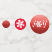 Red Joy Snowflake Confetti (Voorkanten)