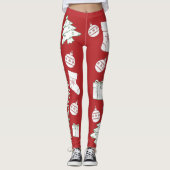 Red Joyeux Noël femmes Leggings (Devant)