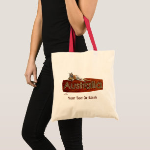 Red Kangaroo in het Pet Slouch Tote Bag
