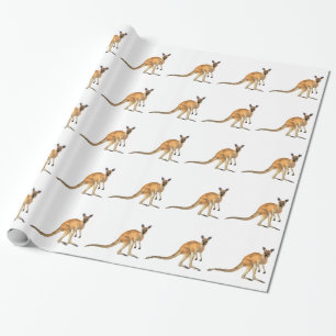 Red Kangaroo in side Uitzicht Cadeaupapier