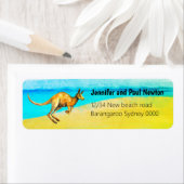 Red kangaroo return Address Label (Insitu)