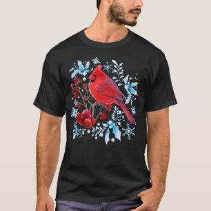 Red Kardinaal Bird Lovers Birdwatch Kerstmis Bi T-shirt