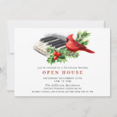 Red Kardinaal kerstfeestdag OPEN HUUSE Kaart (Voorkant)