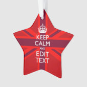 Red Keep Calm Have Your Text on Union Jack Flag (devant)