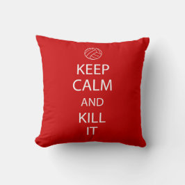 Red Keep Calm Volleyball Pillow Kussen