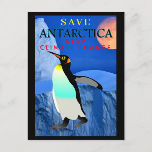 Red Keizerpinguïn Vollemaan Gletsjer Antarctica Briefkaart