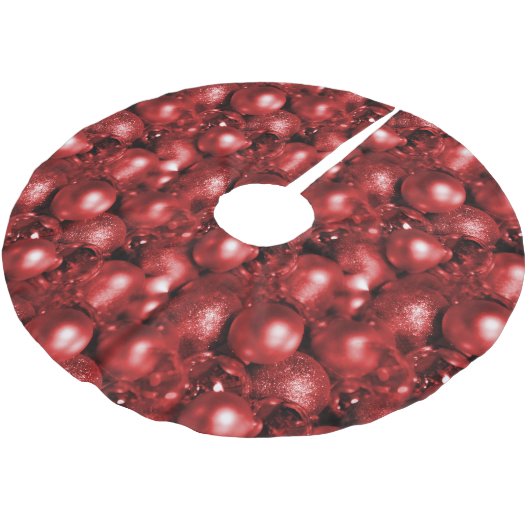 Red kerst Baubles Kerstboom Rok (Gekanteld)