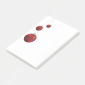 Red kerst Baubles Post-it® Notes (Schuin)
