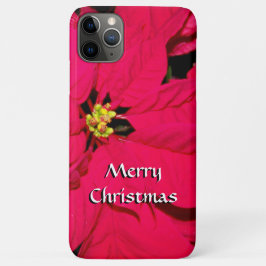Red kerst Poinsettia iPhone 11 Pro Max Hoesje