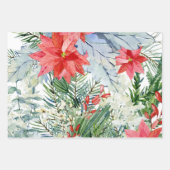 Red kerst Poinsettia Inpakpapier Vel (Voorkant)