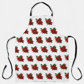 Red kerst Poinsettia Schort (Voorkant)