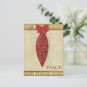 Red Kerstdecoration Love Feestdagenkaart (Staand voorkant)