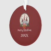 Red Kerstgnomen Trendy Elves Ornament (voorkant)