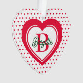 Red Kersthart, op maat gemaakt Ornament (voorkant)