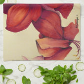 Red Kerstmis Amaryllis Kitchen Towels Theedoek (Gevouwen)