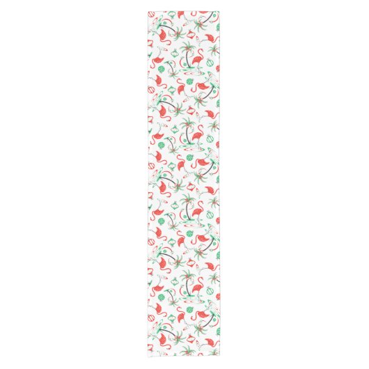 Red Kerstmis Flamingo Multi-table runner Korte Tafelloper (Voorkant)