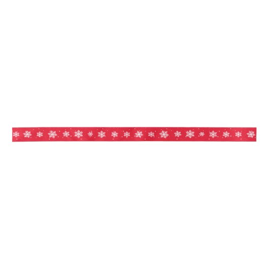 Red Kerstmis Snowflake Patroon Lint (Voorkant)