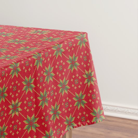 Red Kerstnit DesignTable Cloth Tafelkleed (Voorbeeld)