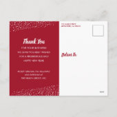 Red Kerstornament Business Holiday Briefkaarten (Achterkant)