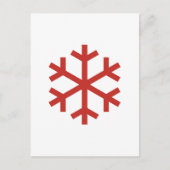 Red Kerstsnowflake Briefkaart (Voorkant)