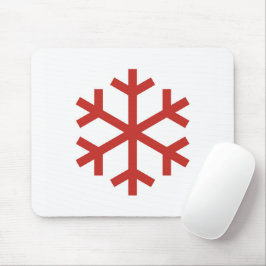 Red Kerstsnowflake Muismat