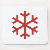 Red Kerstsnowflake Muismat (Voorkant)