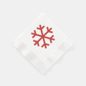 Red Kerstsnowflake Servet (Hoek)