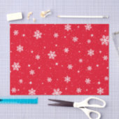 Red Kerststerren Snowflakes Patroon Tissuepapier (Craft)