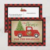  Red Kersttruck Buffalo Pset Moving Briefkaart (Voorkant / Achterkant)