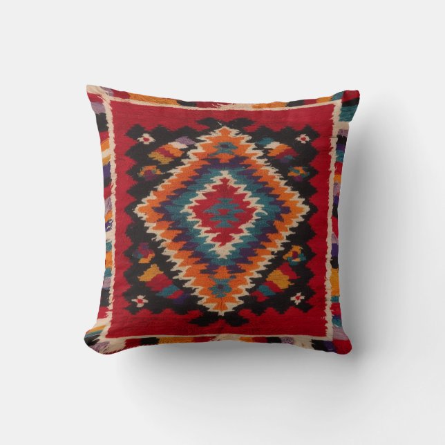 Red Kilim Coussin Royaume-Uni : Conception traditi (Recto)
