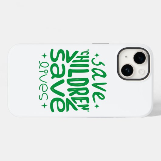 Red kinderen, red levens Case-Mate iPhone case (Achterkant (horizontaal))