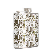 Red kinderen, red levens heupfles (Rechts)